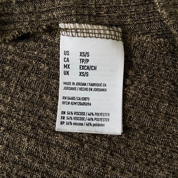 AEO Long Brown Open Cardigan - Picture 6 of 7